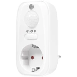 LogiLink Steckdosenadapter PA0248, 1-fach, Mit Bewegungs- Und Helligkeitsmelder
