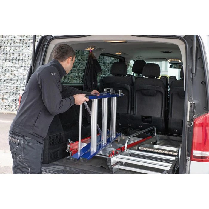 MUNK Podestleiter 52083, Mit 3 Stufen, Erweiterbar, Aluminium, Arbeitshöhe 2,7m 2 MUNK Podestleiter 52083, Mit 3 Stufen, Erweiterbar, Aluminium, Arbeitshöhe 2,7m – Bild 2