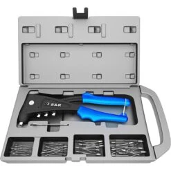 Makita Shop 4 S&R Blindnietzange 284302902, Set, Für 2,4 Bis 5,0 Mm Blindnieten-Ø, Mit 60 Nieten