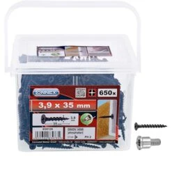 Connex Schnellbauschraube B30126, 3,5 X 35mm, Grobgewinde, Mit Tiefenstopp, 650 Stück