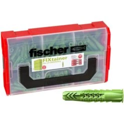 Fischer Dübel 532894, FIXtainer UX-Green-Box, Set, 3 Größen, Universaldübel, 210-teilig