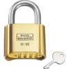 Burg Wächter Burg-Wächter Vorhängeschloss No.99, 99 Ni 50 SB, Zahlenschloss Mit Schlüssel, Wetterfest, Messing