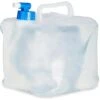 Relaxdays Wasserkanister Faltbar, Kunststoff, Mit Ablasshahn, Transparent, 5 Liter