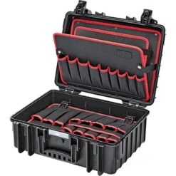 Knipex Werkzeugkoffer Robust23 Elektro 00 21 35 LE, Leer, Schlagfester Polypropylen Klappkoffer