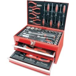 BrüderMannesmann Werkzeugkoffer M29066, 155-teilig, Mit Akkuschrauber