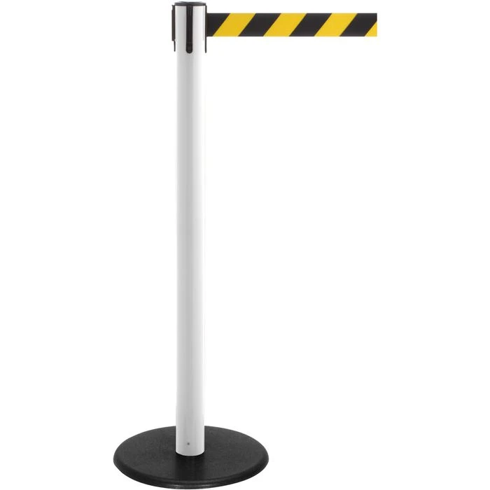 RS-GUIDESYSTEMS Absperrpfosten GLA 28, Weiß, Aus Kunststoff, Mit Schwarz-gelbem Band 1 RS-GUIDESYSTEMS Absperrpfosten GLA 28, Weiß, Aus Kunststoff, Mit Schwarz-gelbem Band