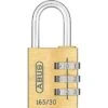Abus Vorhängeschloss 165/30, 31mm, 3-fach Zahlenschloss, Wetterfest, Level 3, Messing