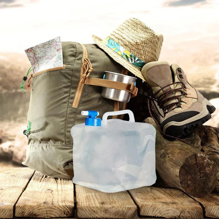 Relaxdays Wasserkanister Faltbar, Kunststoff, Mit Ablasshahn, Transparent, 5 Liter 4 Relaxdays Wasserkanister Faltbar, Kunststoff, Mit Ablasshahn, Transparent, 5 Liter – Bild 4