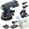 Festool Exzenterschleifer Kantenschleifer ES-ETSC, 125, 3,1 I-Plus, 18V/3,1Ah, 2 Akkus & Ansetzhilfe