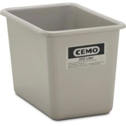 CEMO Großbehälter 1160, 200 Liter, Grau, 88 X 60 X 57cm, Aus GFK