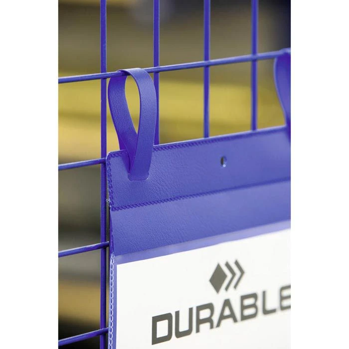 Durable Kennzeichnungstasche 175107, A4 Quer, Mit Lasche Für Gitterboxen, Blau, 50 Stück 3 Durable Kennzeichnungstasche 175107, A4 Quer, Mit Lasche Für Gitterboxen, Blau, 50 Stück – Bild 3