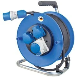 As-Schwabe Kabeltrommel 10176 Camping, 25m, Außen, IP44, 1 X CEE, 2 X Schutzkontakt, 2,5 Mm²