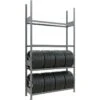 Schulte Reifenregal 20997, 150 X 275 X 40cm, 4 Ebenen, 150kg / Ebene, Für 24 Reifen