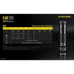 Nitecore Taschenlampe E4K Explorer LED, 4400 Lumen, Akku, Cree, Wasserdicht 9 Nitecore Taschenlampe E4K Explorer LED, 4400 Lumen, Akku, Cree, Wasserdicht -Makita Shop 3a2bab5e4a8e6f68c8896051aab7b0842394165d taschenlampe nitecore e4k explorer led