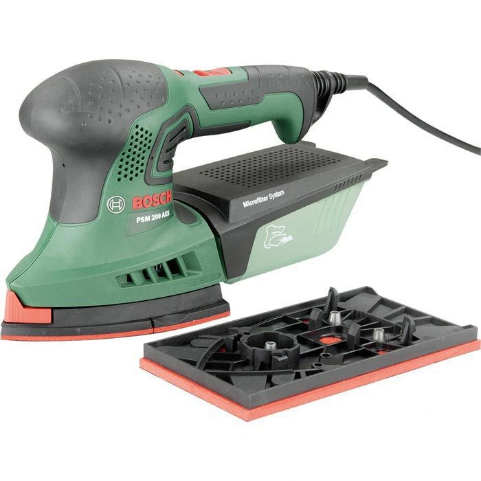 Bosch Schwingschleifer PSM 200 AES, 200 W, 182 X 92mm, Mit Klettverschluss Und Koffer 2 Bosch Schwingschleifer PSM 200 AES, 200 W, 182 X 92mm, Mit Klettverschluss Und Koffer – Bild 2