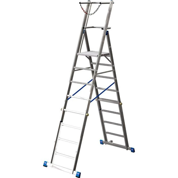 Krause Podestleiter Stabilo 127648 Mit 10 Sprossen, Fahrbar, Aluminium, Arbeitshöhe 4,6m 5 Krause Podestleiter Stabilo 127648 Mit 10 Sprossen, Fahrbar, Aluminium, Arbeitshöhe 4,6m – Bild 5