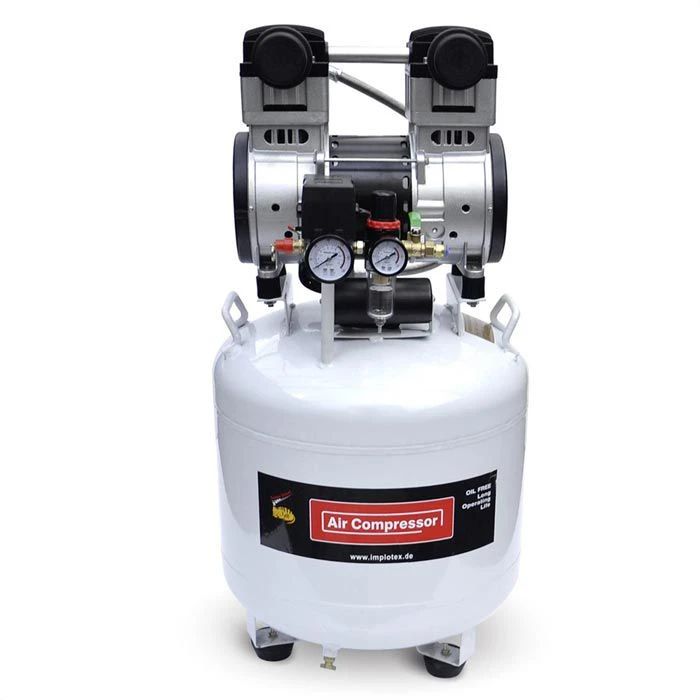 Implotex Kompressor 1500W 2PS Flüster Silent, 230V, 8 Bar, Nur 60dB, ölfrei, 45L Kesselinhalt 1 Implotex Kompressor 1500W 2PS Flüster Silent, 230V, 8 Bar, Nur 60dB, ölfrei, 45L Kesselinhalt