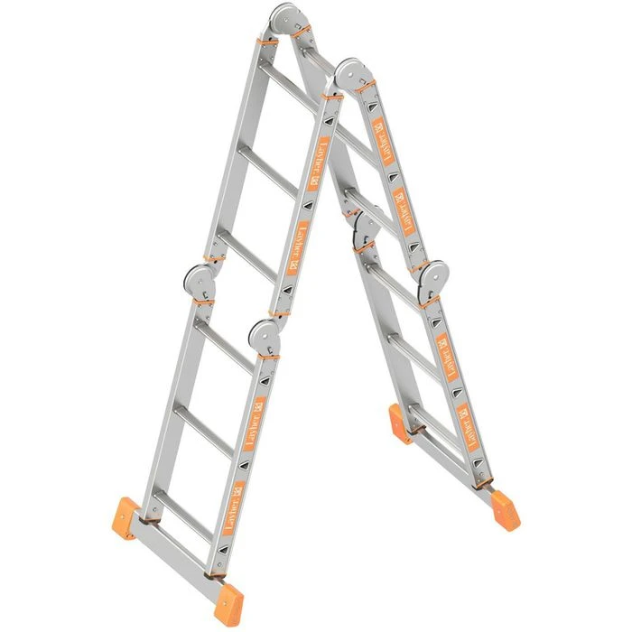 Layher Gelenkleiter Topic 1057, Mit Plattform, Aus Aluminium, Universalleiter, 4 X 3 Sprossen 4 Layher Gelenkleiter Topic 1057, Mit Plattform, Aus Aluminium, Universalleiter, 4 X 3 Sprossen – Bild 4