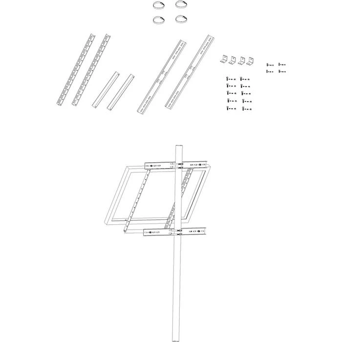 EnjoySolar Befestigungsset Für 1 Solarpanel, Für Masten Und Wand, Neigungswinkel 30-60° 4 EnjoySolar Befestigungsset Für 1 Solarpanel, Für Masten Und Wand, Neigungswinkel 30-60° – Bild 4
