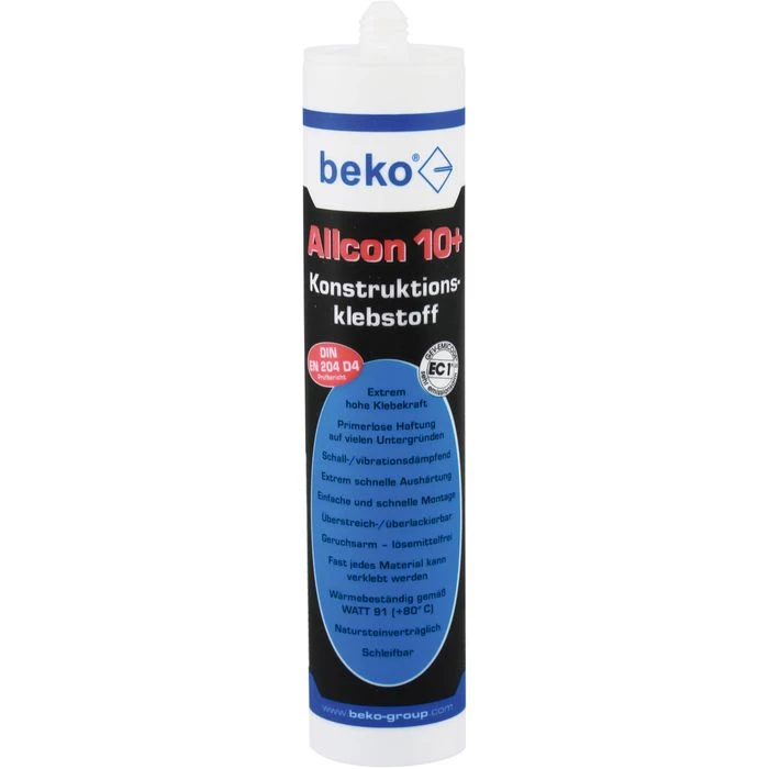 Beko Montagekleber Allcon 10+, 265100310, 310ml, Kraftkleber, Ohne Lösungsmittel, Grau 1 Beko Montagekleber Allcon 10+, 265100310, 310ml, Kraftkleber, Ohne Lösungsmittel, Grau