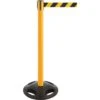 RS-GUIDESYSTEMS Absperrpfosten GLA 25, Gelb, Aus Kunststoff, Mit Schwarz-gelbem Band, 2 Stück