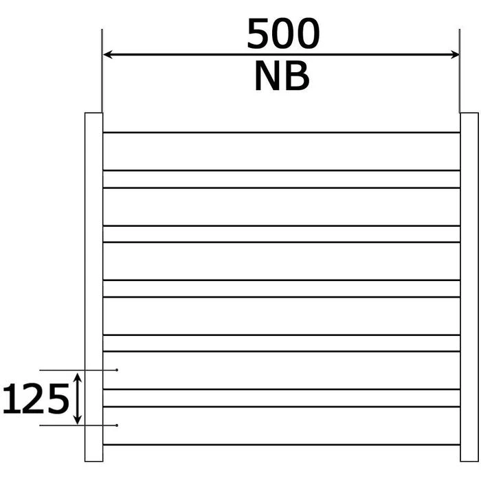GURA Rollenbahn Serie 25200, Breite 500mm, Teilung 125mm, KU-Rollen, Gerade, Länge 2m 2 GURA Rollenbahn Serie 25200, Breite 500mm, Teilung 125mm, KU-Rollen, Gerade, Länge 2m – Bild 2
