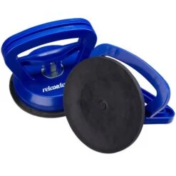 Relaxdays Saugheber 10029465, Tragkraft 45kg, 1-Kopf, Aus Kunststoff, Saugnapf Ø 120mm, 2 Stück