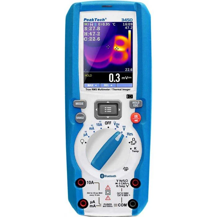 PeakTech Multimeter P 3450 True RMS Digital, 1000V 10A, CAT IV, NCV, Wärmebild, BT, Datenlogger 1 PeakTech Multimeter P 3450 True RMS Digital, 1000V 10A, CAT IV, NCV, Wärmebild, BT, Datenlogger