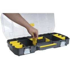 Stanley Werkzeugkoffer Werkzeugtrage, 1-97-514, Leer, Aus Kunststoff, Mit Organizeraufsatz -Makita Shop 5069d60e279102f9377bb64b03406b05ce190965 werkzeugkoffer stanley werkzeugtrage 1 97 514