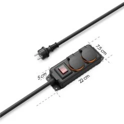 Hama Steckdosenleiste 00223062 2m, 2-fach, Schalter, Schwarz, IP44, Außen -Makita Shop 55f543d4d048ee32e1f0acc33117eef713c24627 steckdosenleiste hama 00223062 2m