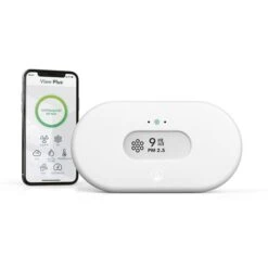 Airthings Radon-Messgerät View Plus, Thermo-Hygrometer,App,Luftdruck,CO2,VOCs,Feinstaub