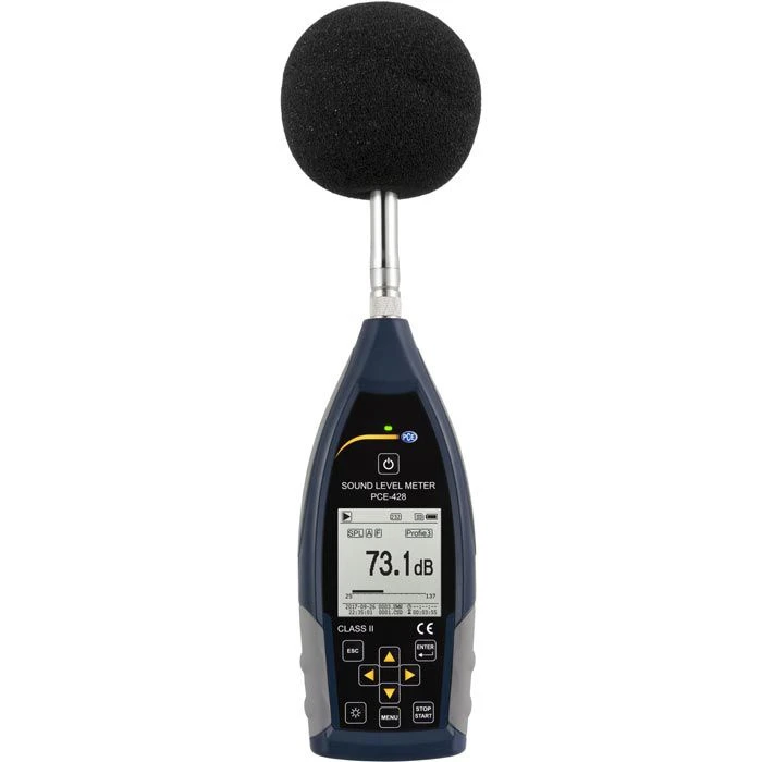 PCE Schallpegelmessgerät 428, Klasse 2, Datenlogger, USB, LEQ, Oktavfilter 1 PCE Schallpegelmessgerät 428, Klasse 2, Datenlogger, USB, LEQ, Oktavfilter
