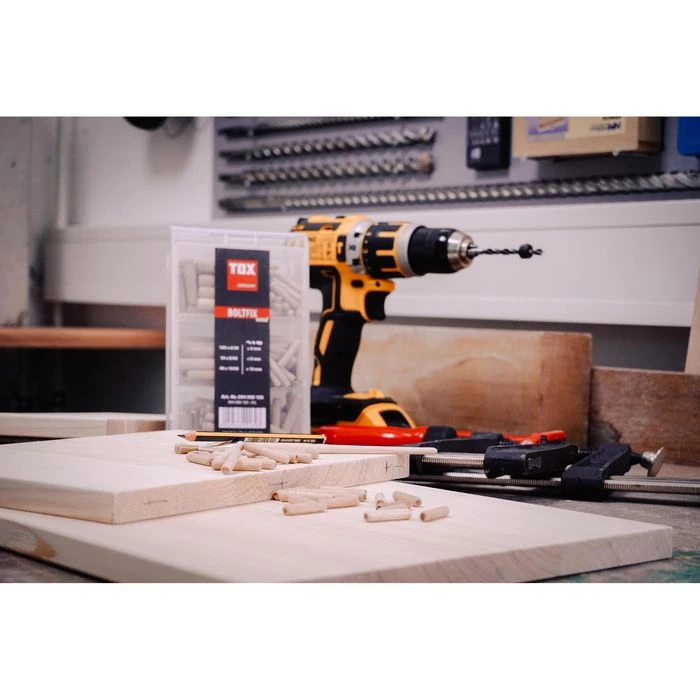 Tox Holzdübel 094900100, Boltfix Wood, Set, 3 Größen, Riffeldübel, 190-teilig 2 Tox Holzdübel 094900100, Boltfix Wood, Set, 3 Größen, Riffeldübel, 190-teilig – Bild 2