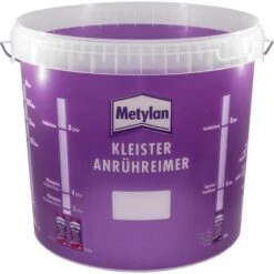 Metylan Farbeimer MAE10, Tapeziereimer, Transparent, Rund, Kunststoff, 10 Liter
