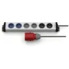 Ehmann Steckdosenleiste 4,6m, 6-fach, 19 Zoll, CEE-Stecker 400 V, Grau