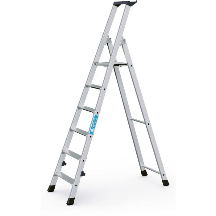 Zarges Stehleiter Nova S, 42456, Aus Aluminium Mit 6 Stufen 1 Zarges Stehleiter Nova S, 42456, Aus Aluminium Mit 6 Stufen