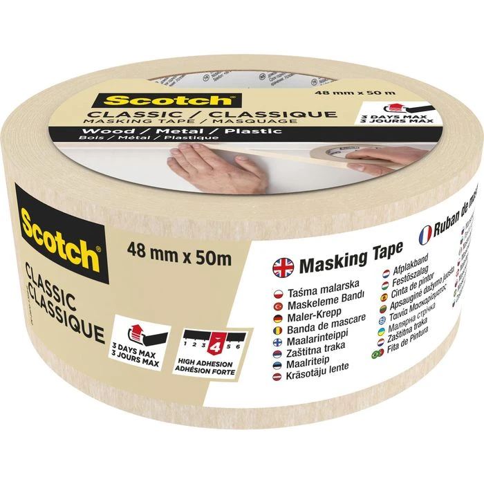 Scotch Kreppband Classic, Innen, 48mm X 50m 5 Scotch Kreppband Classic, Innen, 48mm X 50m – Bild 5