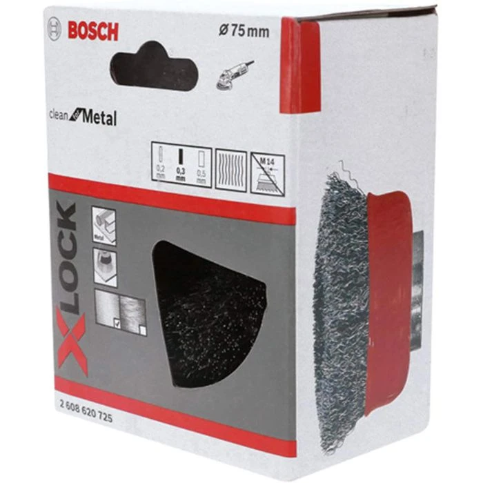 Bosch Drahtbürste 2608620725, Topfbürste, Für Winkelschleifer, Stahldraht, X-Lock, Ø 75mm 3 Bosch Drahtbürste 2608620725, Topfbürste, Für Winkelschleifer, Stahldraht, X-Lock, Ø 75mm – Bild 3