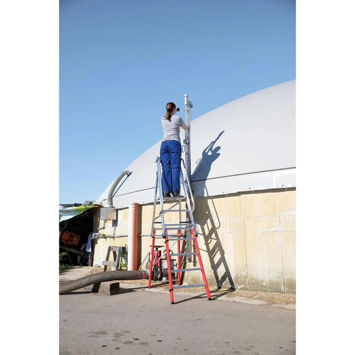 MUNK Podestleiter 52083, Mit 3 Stufen, Erweiterbar, Aluminium, Arbeitshöhe 2,7m 8 MUNK Podestleiter 52083, Mit 3 Stufen, Erweiterbar, Aluminium, Arbeitshöhe 2,7m – Bild 8