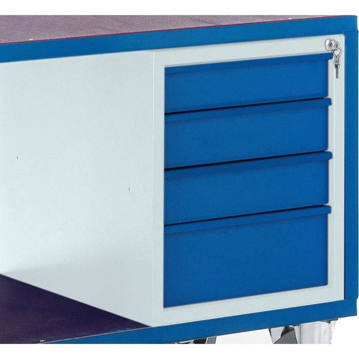 Rollcart Werkstattwagen 07-4308S, Tragkraft 1000kg, Montagewagen, 1000 X 700mm, 1 Ablage & 4 Schübe 2 Rollcart Werkstattwagen 07-4308S, Tragkraft 1000kg, Montagewagen, 1000 X 700mm, 1 Ablage & 4 Schübe – Bild 2