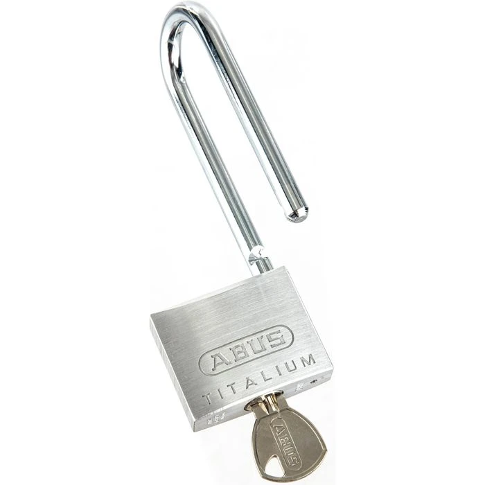 Abus Vorhängeschloss Titalium 64TI/50HB80, 50mm, Schlüsselschloss, Level 6, Silber 3 Abus Vorhängeschloss Titalium 64TI/50HB80, 50mm, Schlüsselschloss, Level 6, Silber – Bild 3