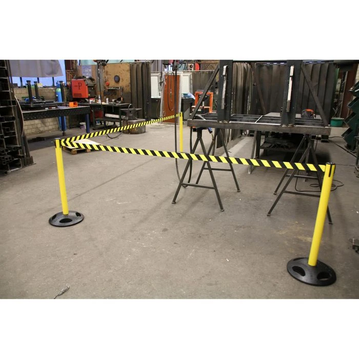 RS-GUIDESYSTEMS Absperrpfosten GLA 25, Gelb, Aus Kunststoff, Mit Schwarz-gelbem Band, 2 Stück 5 RS-GUIDESYSTEMS Absperrpfosten GLA 25, Gelb, Aus Kunststoff, Mit Schwarz-gelbem Band, 2 Stück – Bild 5