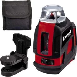 Einhell Kreuzlinienlaser TE-LL360, Selbstniv., Roter 360 Grad Laser, Mit Schutztasche & Halterung