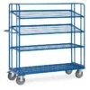 Fetra Etagenwagen 4496, Mit Verstellbaren Böden, 4 Etagen, 1650 X 610 Mm, Tragkraft 500kg