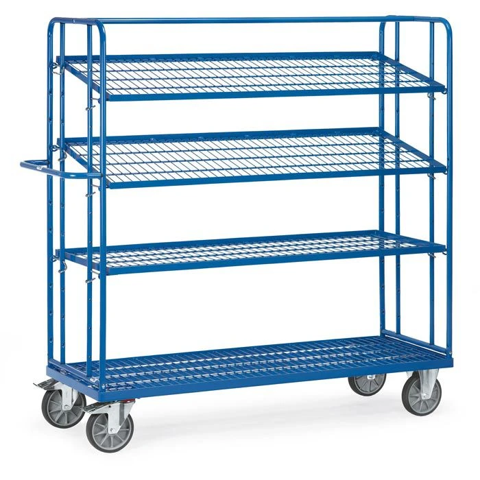 Fetra Etagenwagen 4496, Mit Verstellbaren Böden, 4 Etagen, 1650 X 610 Mm, Tragkraft 500kg 1 Fetra Etagenwagen 4496, Mit Verstellbaren Böden, 4 Etagen, 1650 X 610 Mm, Tragkraft 500kg