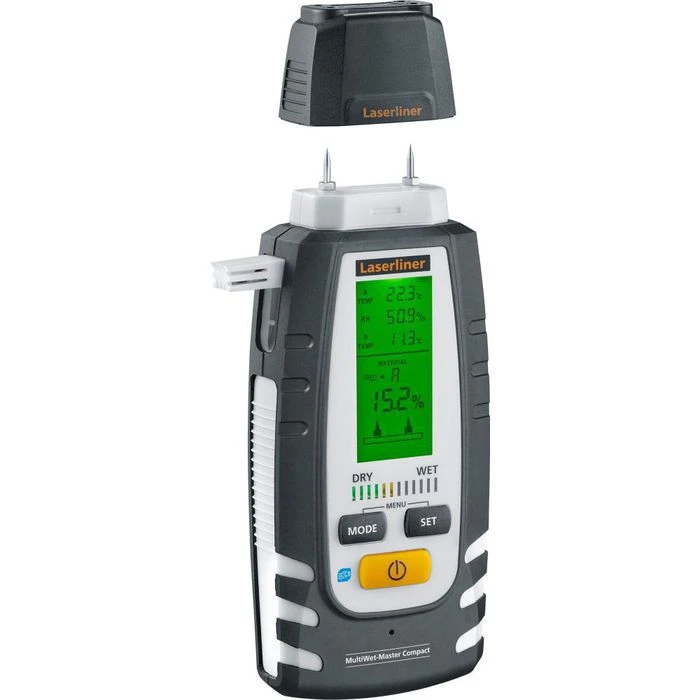 Laserliner Feuchtemessgerät MultiWet-Master Compact Plus, Holz & Baustoffe Thermo-Hygrometer Bluetooth Invasiv 1 Laserliner Feuchtemessgerät MultiWet-Master Compact Plus, Holz & Baustoffe Thermo-Hygrometer Bluetooth Invasiv