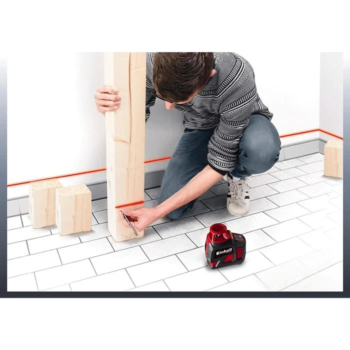 Einhell Kreuzlinienlaser TE-LL360, Selbstniv., Roter 360 Grad Laser, Mit Schutztasche & Halterung 4 Einhell Kreuzlinienlaser TE-LL360, Selbstniv., Roter 360 Grad Laser, Mit Schutztasche & Halterung – Bild 4