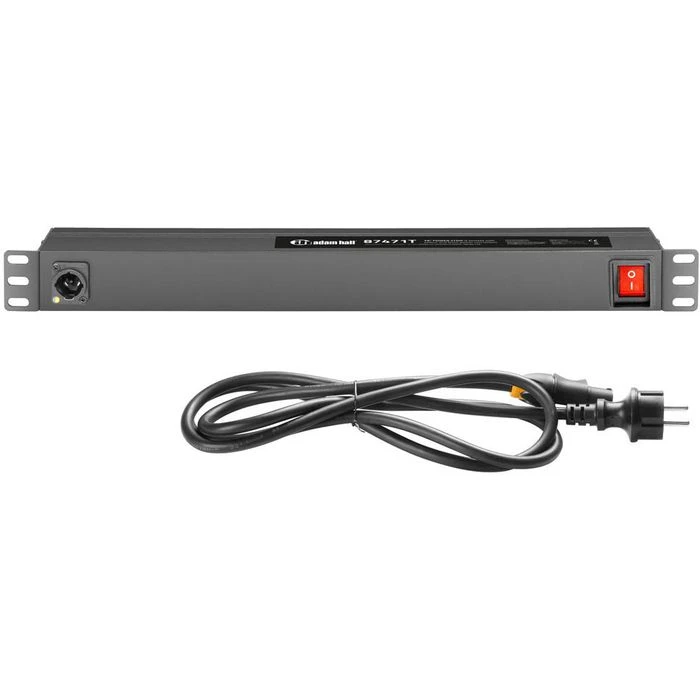 Adam-Hall Steckdosenleiste 87471T 2m, 8-fach, 19 Zoll, Schalter 2 Adam-Hall Steckdosenleiste 87471T 2m, 8-fach, 19 Zoll, Schalter – Bild 2