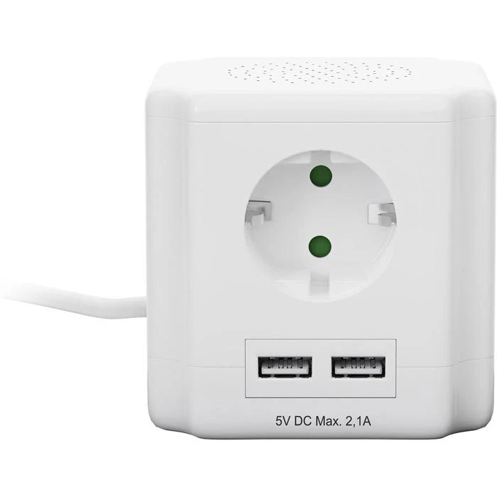 Goobay Steckdosenwürfel 41268, 4-fach Schutzkontakt, 2 X USB, Schalter, 1,5m 4 Goobay Steckdosenwürfel 41268, 4-fach Schutzkontakt, 2 X USB, Schalter, 1,5m – Bild 4