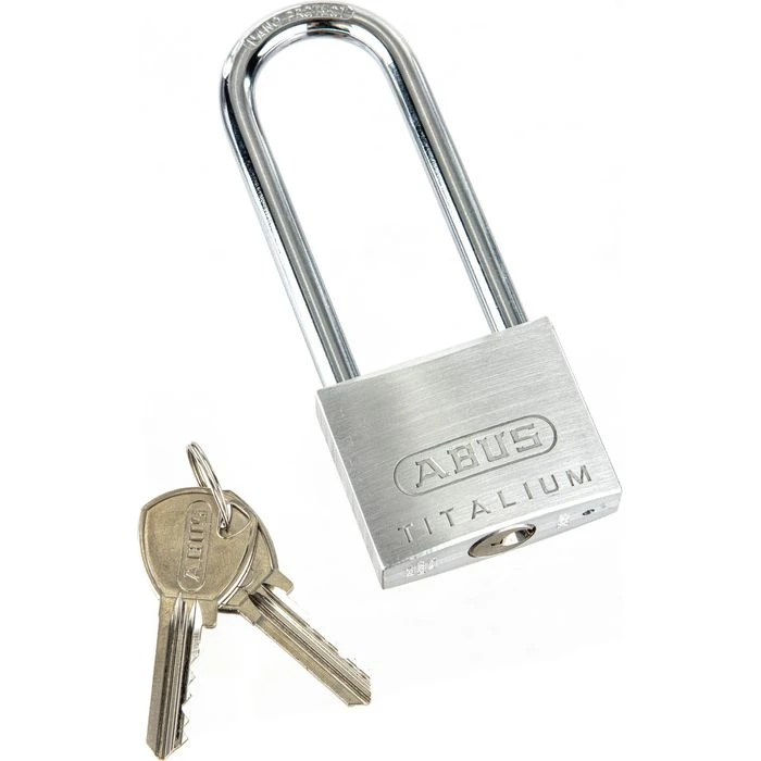 Abus Vorhängeschloss Titalium 64TI/50HB80, 50mm, Schlüsselschloss, Level 6, Silber 4 Abus Vorhängeschloss Titalium 64TI/50HB80, 50mm, Schlüsselschloss, Level 6, Silber – Bild 4